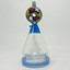 Double Pyramid Waterpipe With Donut Art Perc - 8 Inches - (RH-177) -Amber Blue