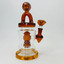Telescope Style Waterpipe With Shower Perc - 10.5 Inches - (RH-172)-AMBER