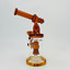 Telescope Style Waterpipe With Shower Perc - 10.5 Inches - (RH-172)-AMBER