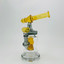Telescope Style Waterpipe With Shower Perc - 10.5 Inches - (RH-172)-YELLOW GREY