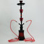 Luxor - 27 Inches - Shisha Hookah With Double Flower Deco and Ball Perc - 2 Hose - NP21-30-RED
