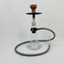 Luxor - 17 Inches - Shisha Hookah Double-Click Vase and Double Stacked Shaft - 1 Hose - MKA-098-SILVER