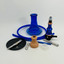 Luxor - 17 Inches - Shisha Hookah Double-Click Vase and Double Stacked Shaft - 1 Hose - MKA-098-BLUE