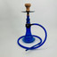 Luxor - 17 Inches - Shisha Hookah Double-Click Vase and Double Stacked Shaft - 1 Hose - MKA-098-BLUE