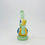 Helios - Glass Waterpipe With Flower Print - 7 Inches -  Assorted Colors