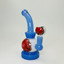 Helios - Glass Waterpipe With Flower Print - 7 Inches