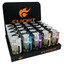 Clickit Lighter - Transparent With Led Light Triple Torch - 25 Counts Per Display - GH-10897