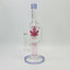 Aleaf - The Double Ripple - Double Can Perc Tube - Waterpipe - 14.6 Inches - AL6186-PINK