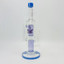 Aleaf - The Double Ripple - Double Can Perc Tube - Waterpipe - 14.6 Inches - AL6186-PURPLE