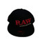 Raw - Snap Back Hat - Blk With Red Stiching