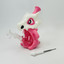 Cubone Waterpipe - 9 Inches (H292)-PINK-WHITE