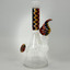 Helios - Glass Waterpipe Beaker Wigwag With Showerhead Perc - 8 Inches