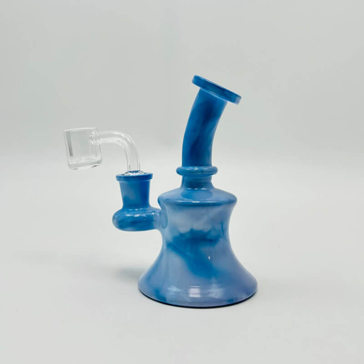 Waterpipe Mini 5 Inches - Color Mystic Marble - Wpfc45-blue color