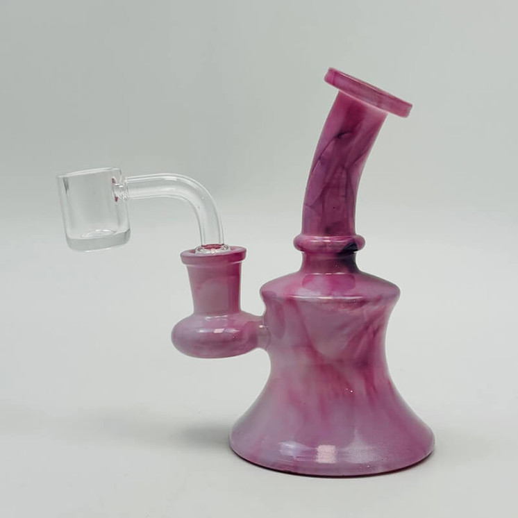 Waterpipe Mini 5 Inches - Color Mystic Marble - Wpfc45-pink color