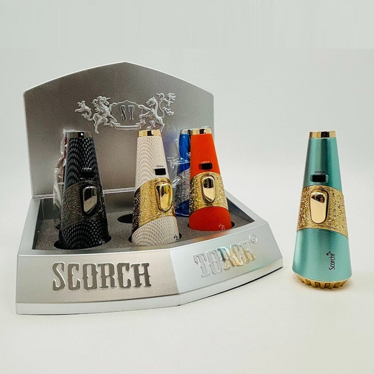 Scorch Torch Turbo Standing Pencil Two Tone Torch - 6 Counts Per Display - Assorted - 61756