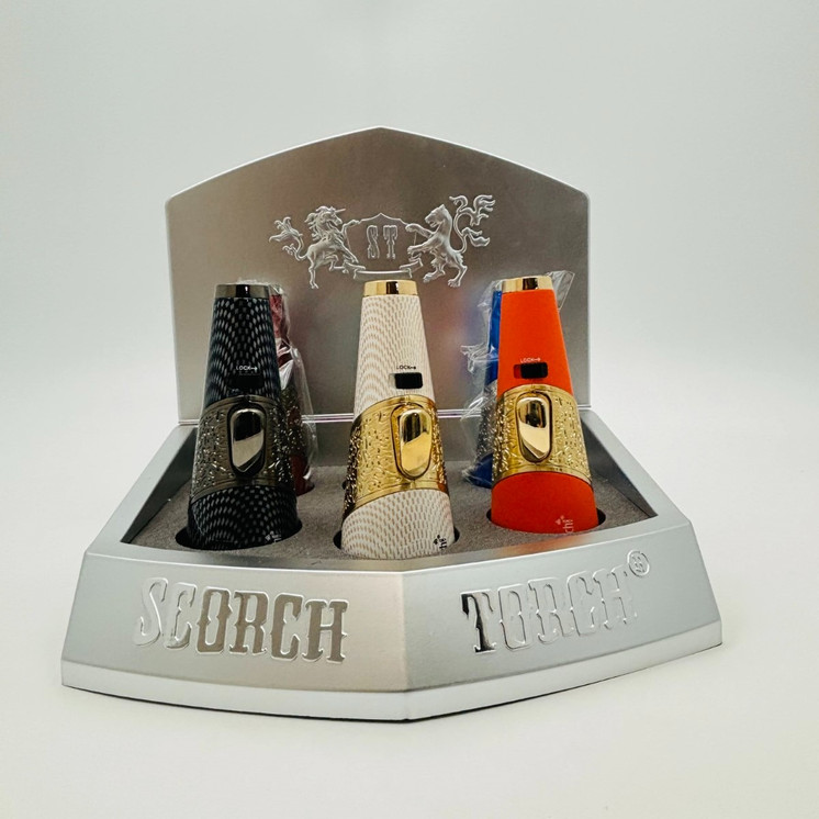 Scorch Torch Turbo Standing Pencil Two Tone Torch - 6 Counts Per Display - Assorted - 61756