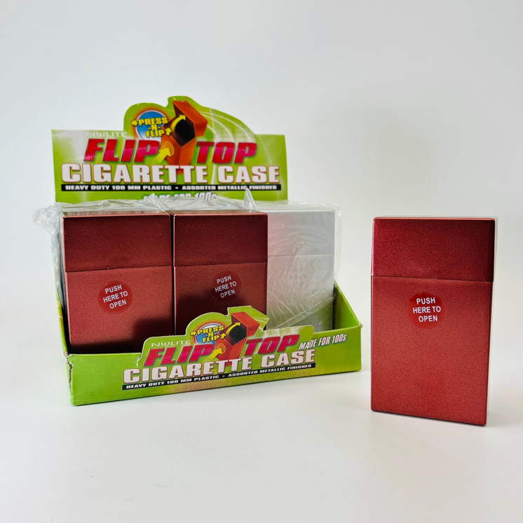 Nulite Flip-Top Cigarette Case - 100mm - 12 Counts Per Pack