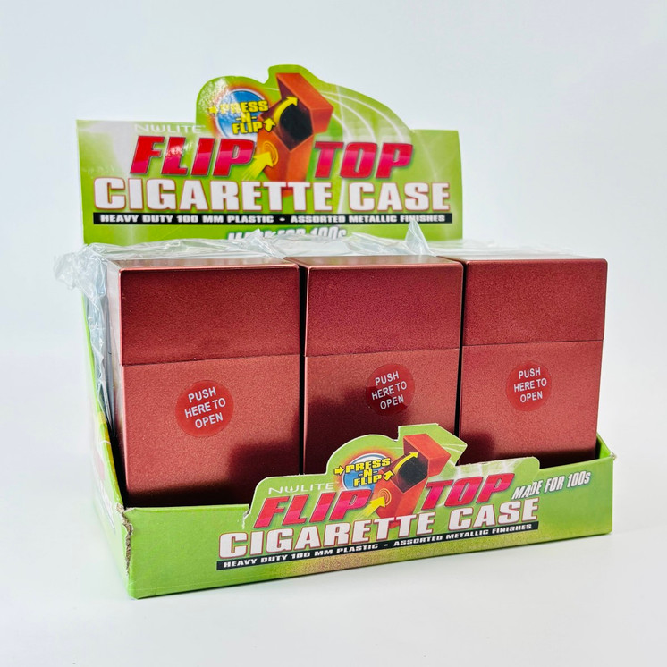 Nulite Flip-Top Cigarette Case - 100mm - 12 Counts Per Pack