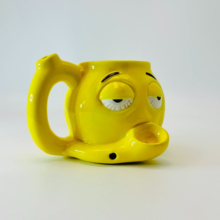 Smile Face Ceramic Mug - Yellow