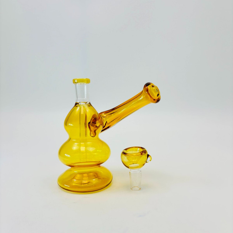 Bubbler 45 Degree Mouthpiece Waterpipe - 7 Inch - Assorted Colors - Price Per Piece