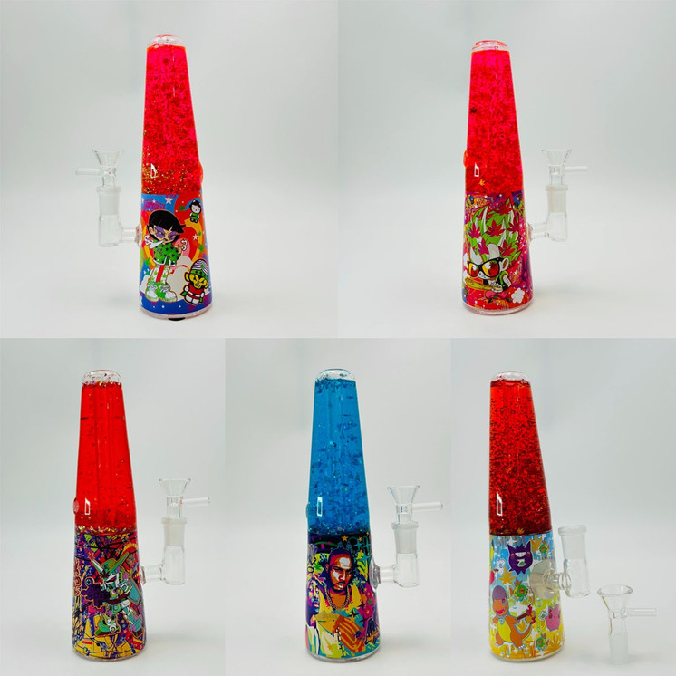 Dabtized Lava Smoke Glycerin Waterpipe with LED Light 