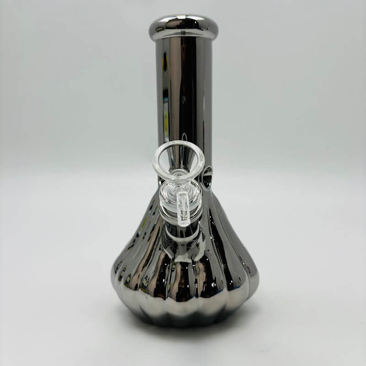 Waterpipe Beaker With Face - 8" Inches - Electroplated