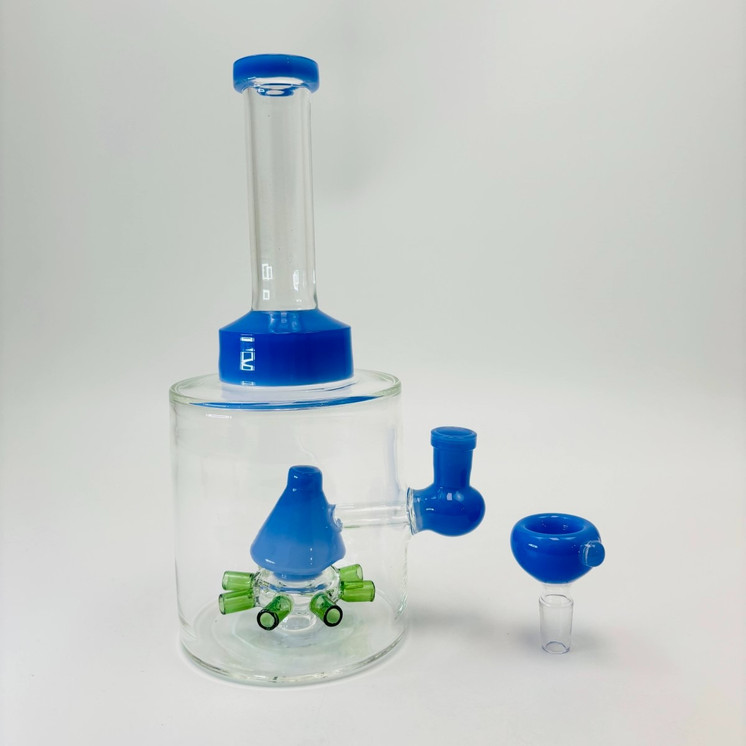 Pyramid Showerhead Perc Waterpipe - 10 Inch - RH-292