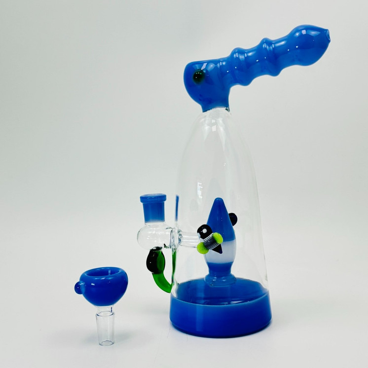 Fancy Waterpipe with Bee Showerhead Perc - 10 Inch - RH-294