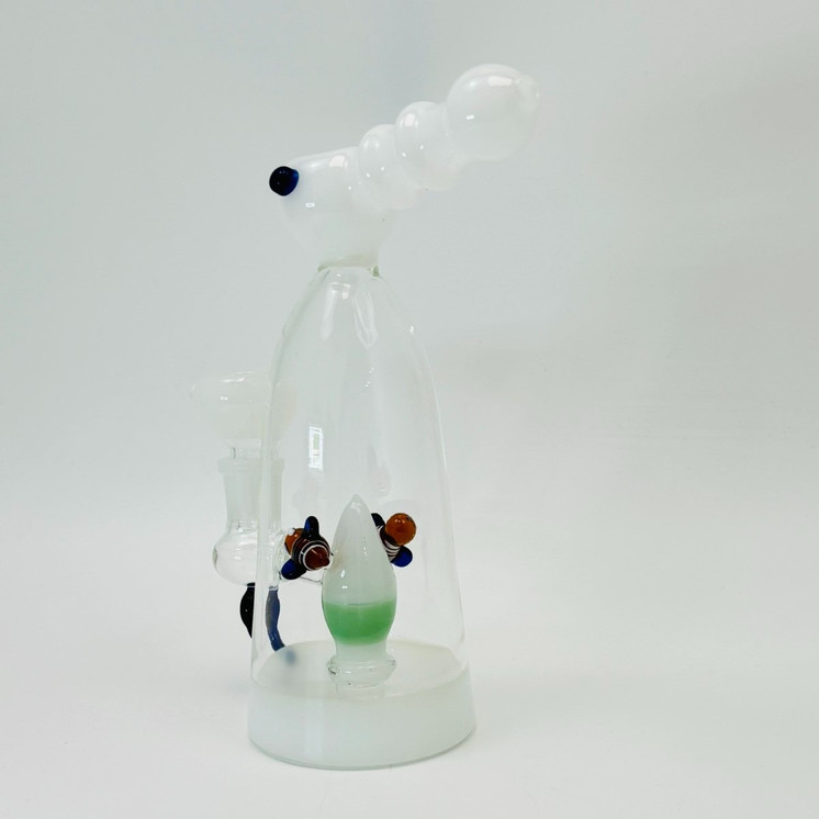 Fancy Waterpipe with Bee Showerhead Perc - 10 Inch - RH-294