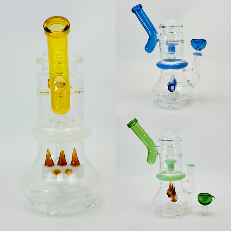 UFO Waterpipe with Dual Perc - 9 Inch - RH-306