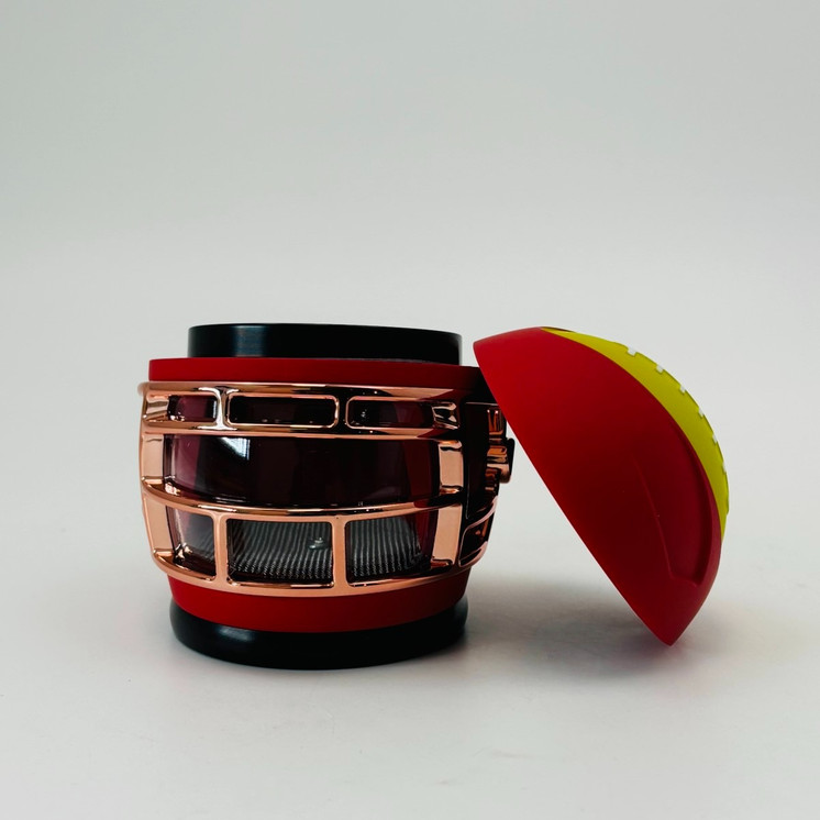 Rugby Helmet Grinder - 63mm - 4 Parts - Assorted - TVG8 