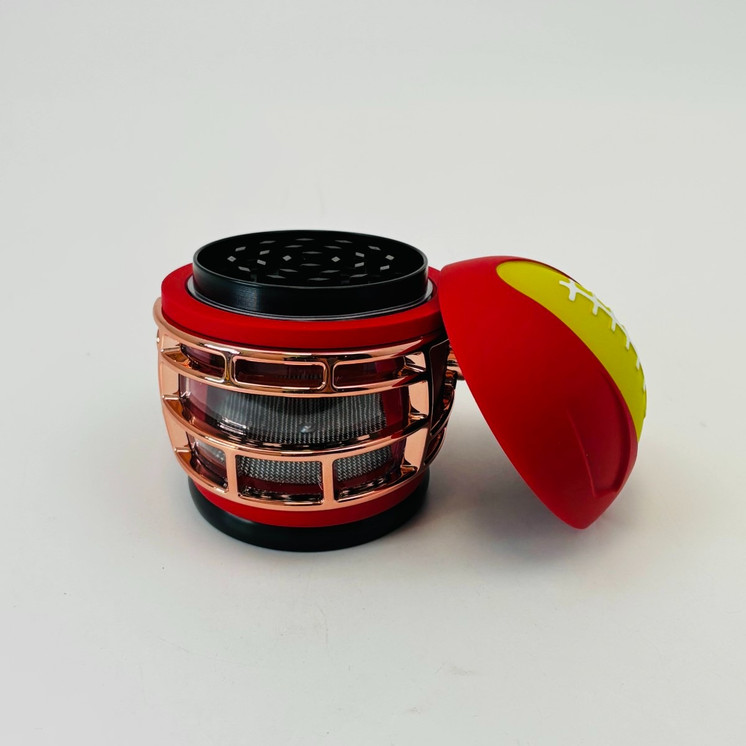 Rugby Helmet Grinder - 63mm - 4 Parts - Assorted - TVG8 