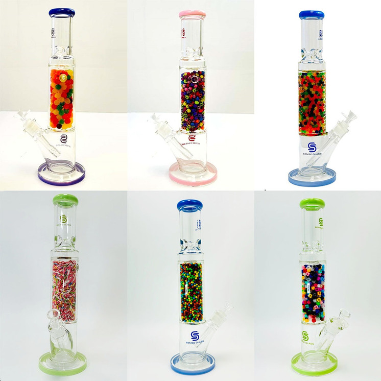 Sense Glass Straight Waterpipe - 15.5 Inch