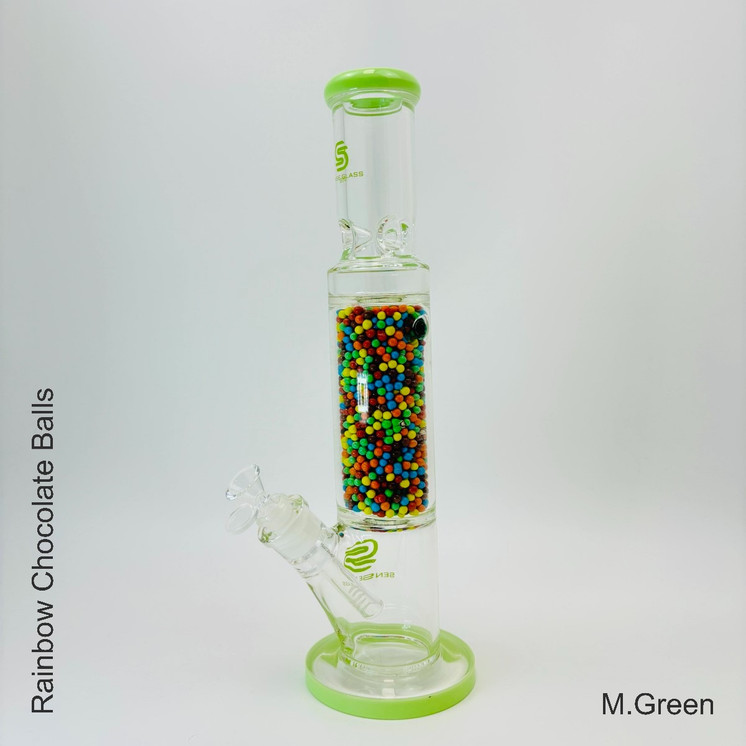 Sense Glass Straight Waterpipe - 15.5 Inch