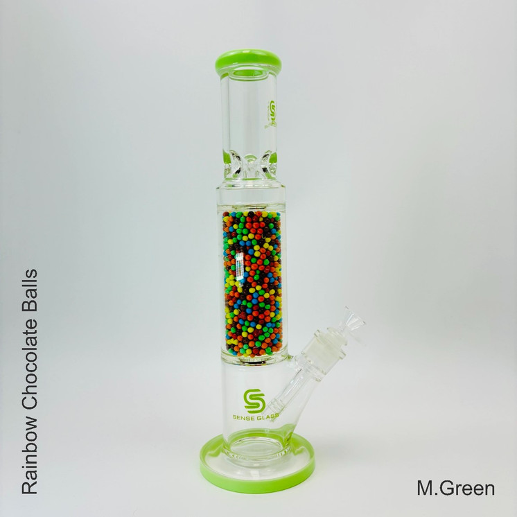 Sense Glass Straight Waterpipe - 15.5 Inch