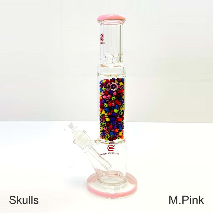 Sense Glass Straight Waterpipe - 15.5 Inch