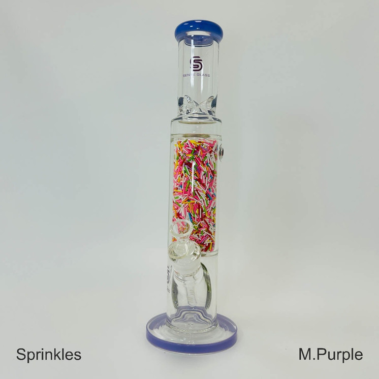 Sense Glass Straight Waterpipe - 15.5 Inch
