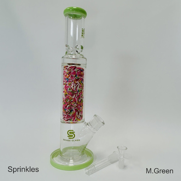 Sense Glass Straight Waterpipe - 15.5 Inch