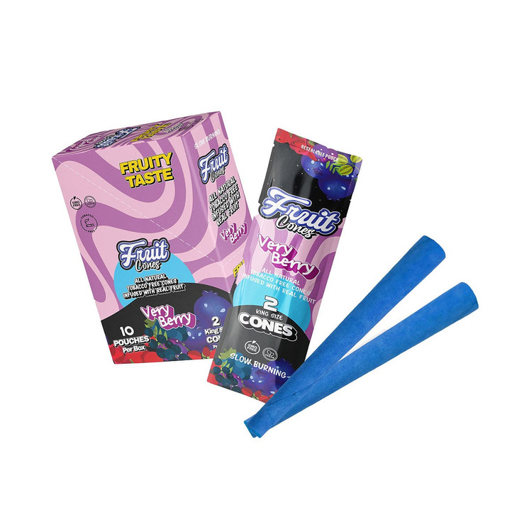 Fruit Cones King Size - 2 Counts Per Pack - 10 Packs Per Box