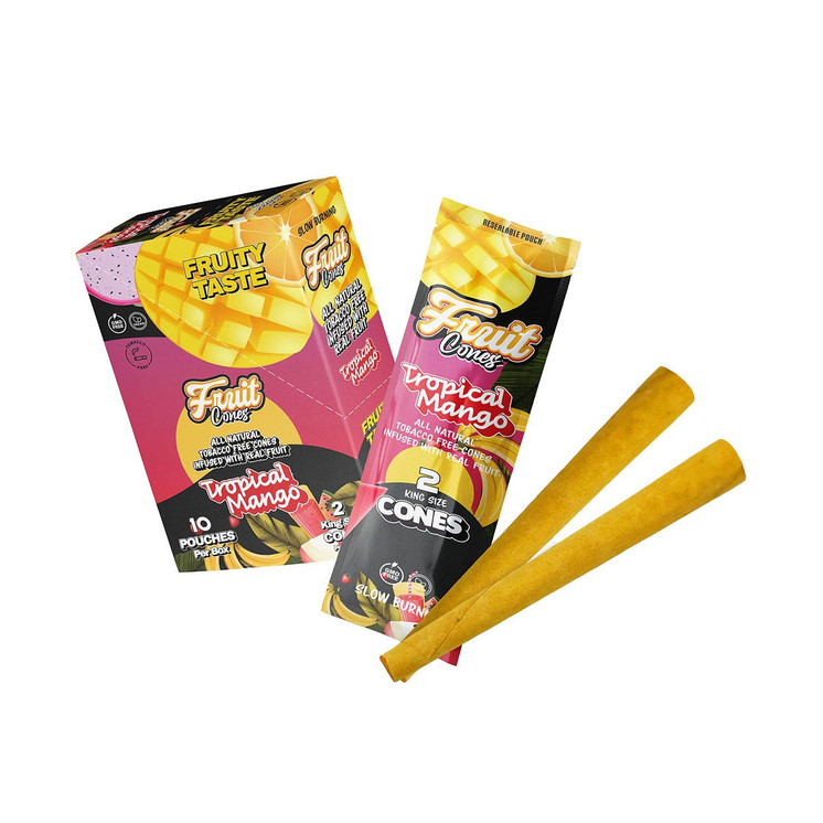 Fruit Cones King Size - 2 Counts Per Pack - 10 Packs Per Box