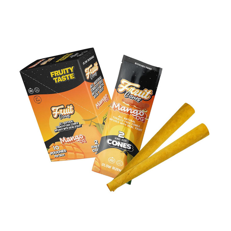 Fruit Cones King Size - 2 Counts Per Pack - 10 Packs Per Box