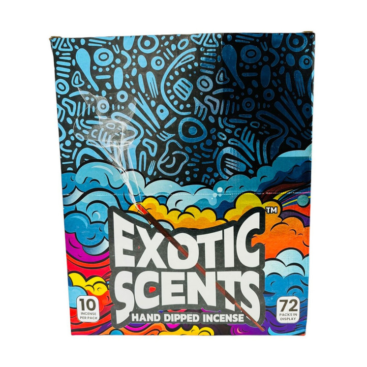 Exotic Scents Hand Dipped Incense - 10 Counts Per Pack - 72 Packs Per Box
