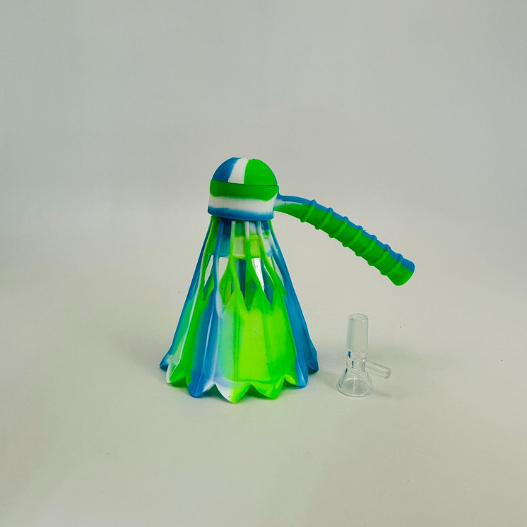 Silicone Badminton Waterpipe - 6 Inch - WPYHS69 - Assorted Colors