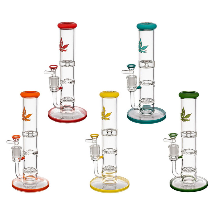 Aleaf The Straight Waterpipe with A Duo Perc - 10 Inch - AL6215