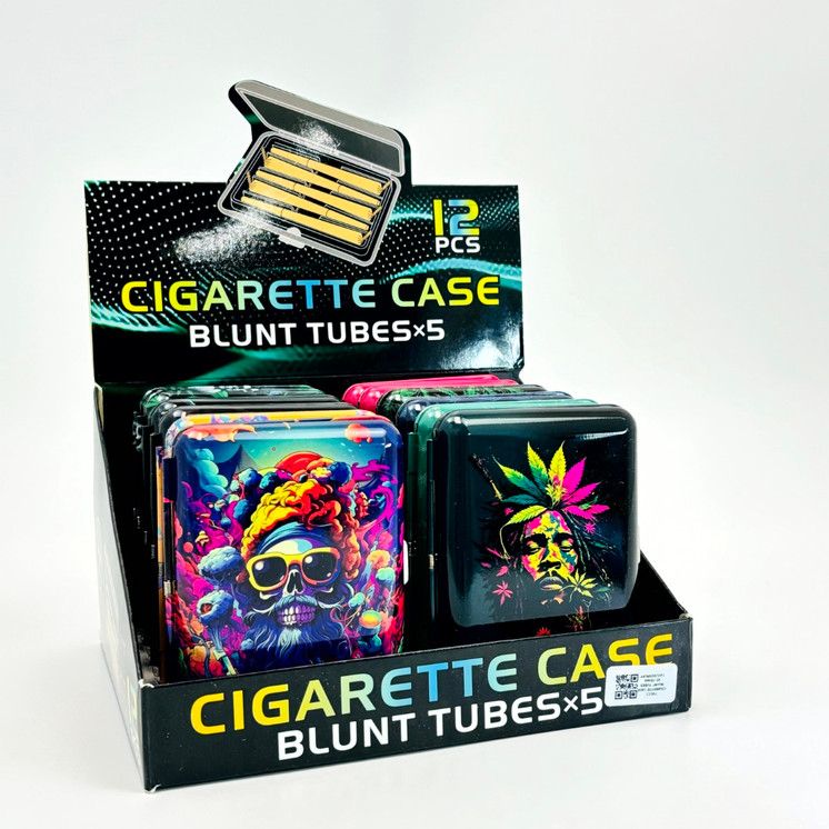 Blunt Tubes Cigarette Case - X5 - 78mm - 12 Counts Per Display - Assorted