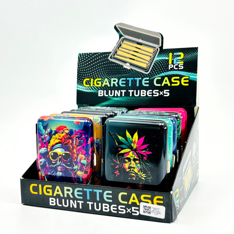 Blunt Tubes Cigarette Case - X5 - 78mm - 12 Counts Per Display - Assorted