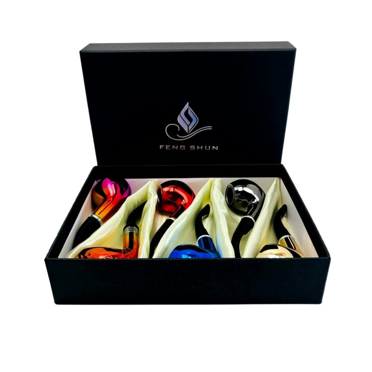 Feng Shun Elegant Electroplated Pipe - 6 Counts Per Display - Assorted