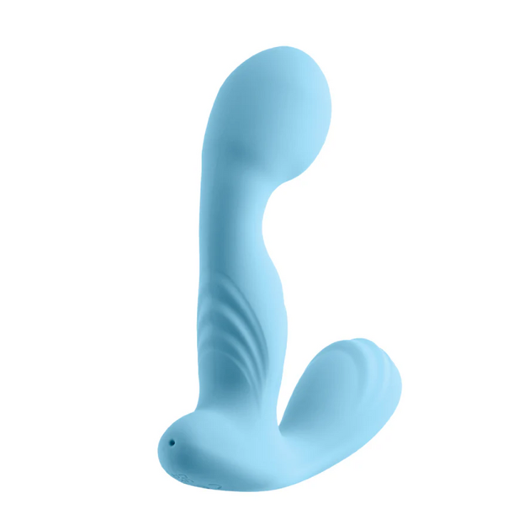 Pleasures Fuzzy Adult Toy - Prostrate Stimulator - Turquoise