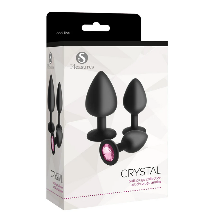 Pleasures Crystal Adult Toy - Anal Plug Kit