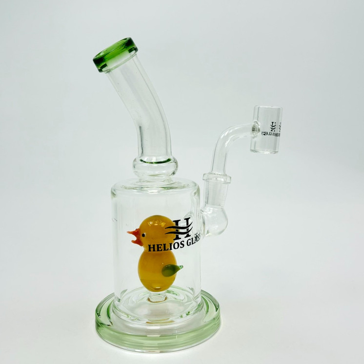 Helios Glass Waterpipe With Duck Shower Perc - 7 Inch - Assorted - WPTG226